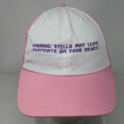 Warning: Stella May Leave Pawprints On Your Heart Slideback Hat Pink OS Lids