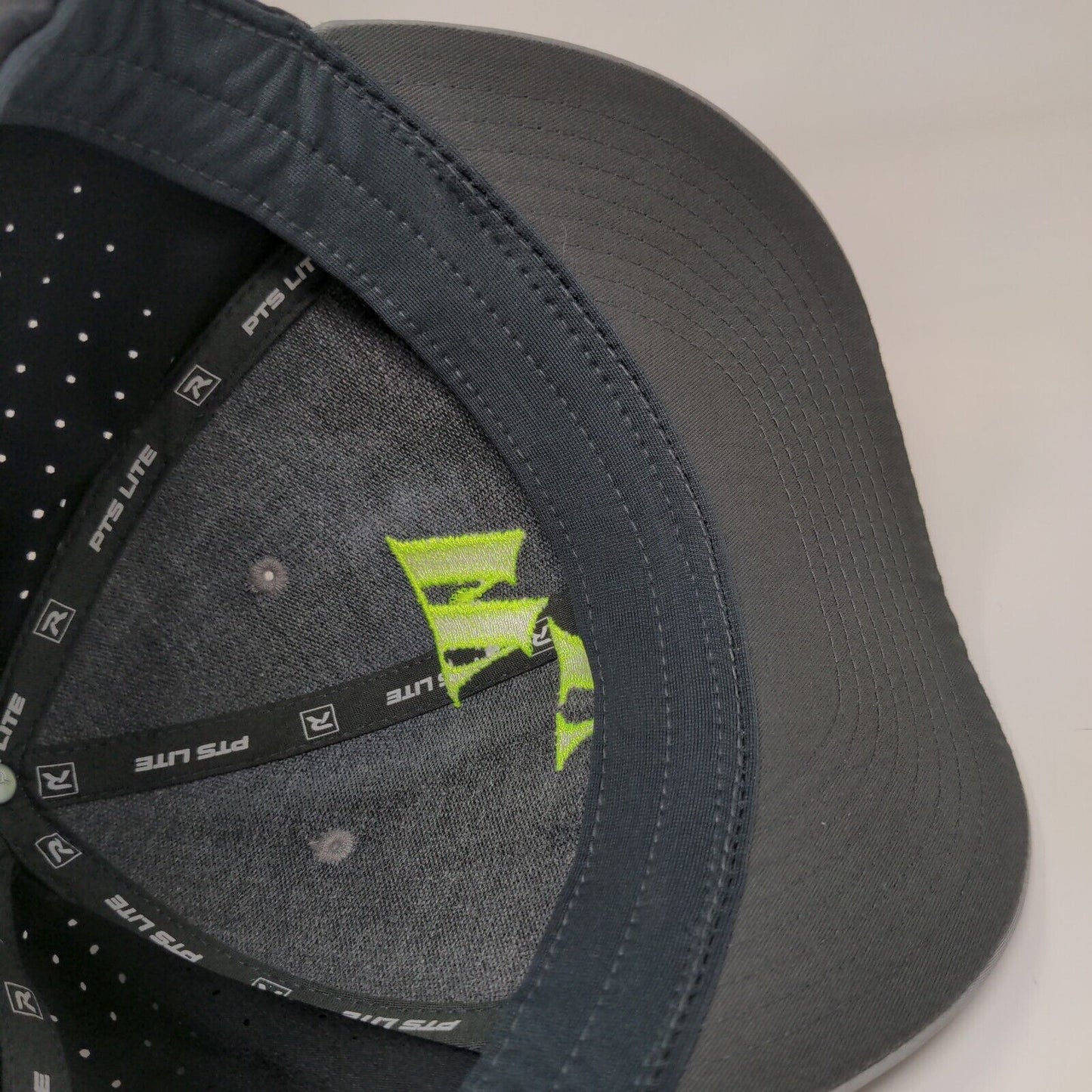 WV Fitted Hat Gray L/XL Flexfit PTS Lite Breathable Lightweight Richardson
