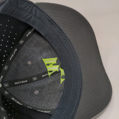 WV Fitted Hat Gray L/XL Flexfit PTS Lite Breathable Lightweight Richardson