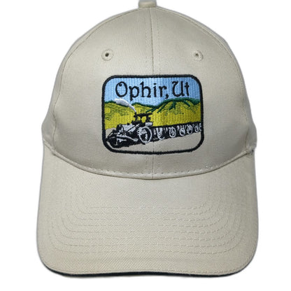 Port & Company Baseball Cap Beige One Size Train Ophir Utah Patch Adjustable Hat