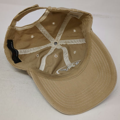 Greg Norman Baseball Cap Beige One Size Shark Logo Cotton Contrast Stitching Hat