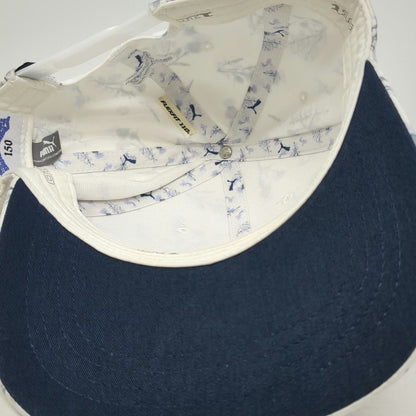Puma Snapback Hat White Blue One Size Floral Thistle Golf P Logo 110 Cap