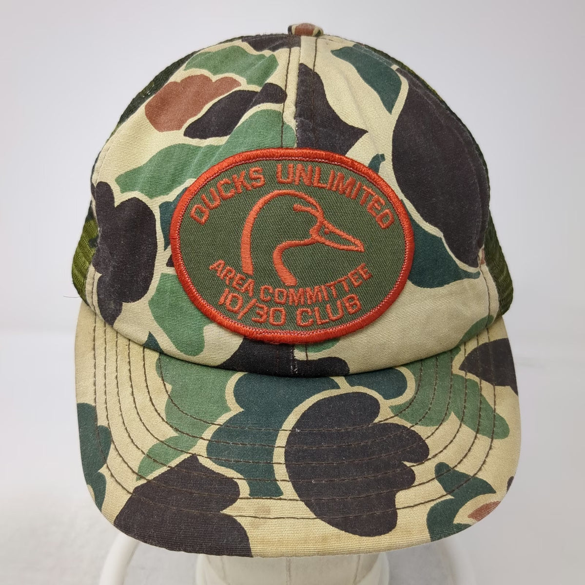 DeLong Trucker Hat Green L Camouflage Ducks Unlimited Snapback Mesh 10/30 Club