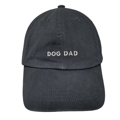 Dog Dad Slideback Hat Black One Size Adjustable Solid Embroidered