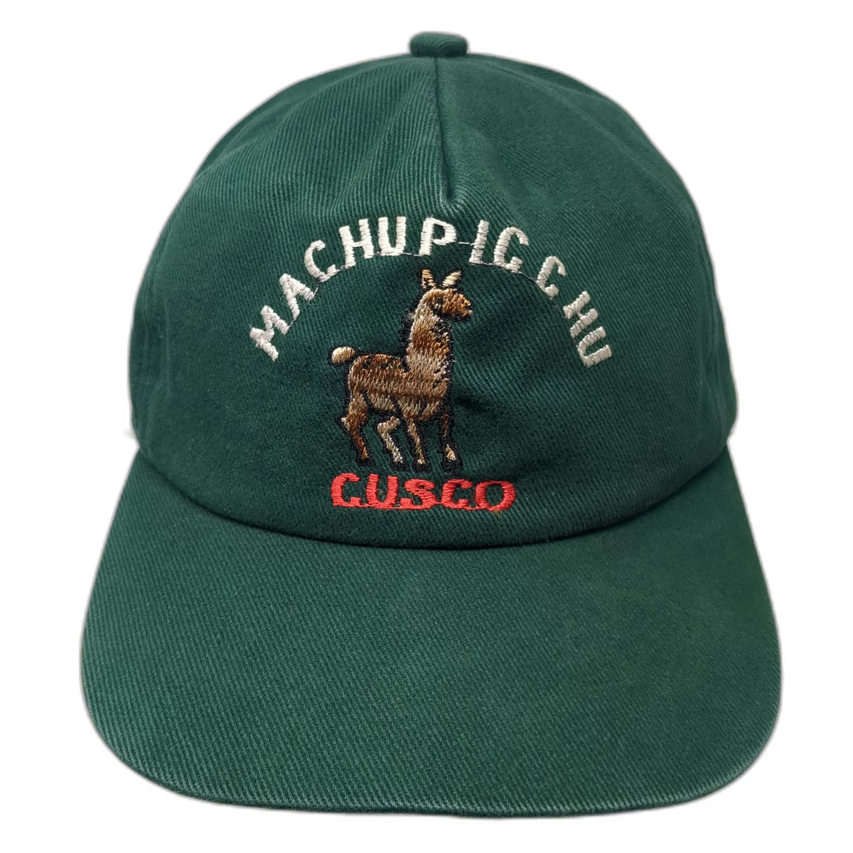 5 Panel Green One Size Machu Picchu Cusco Peru Llama Snapback Hat Made In USA