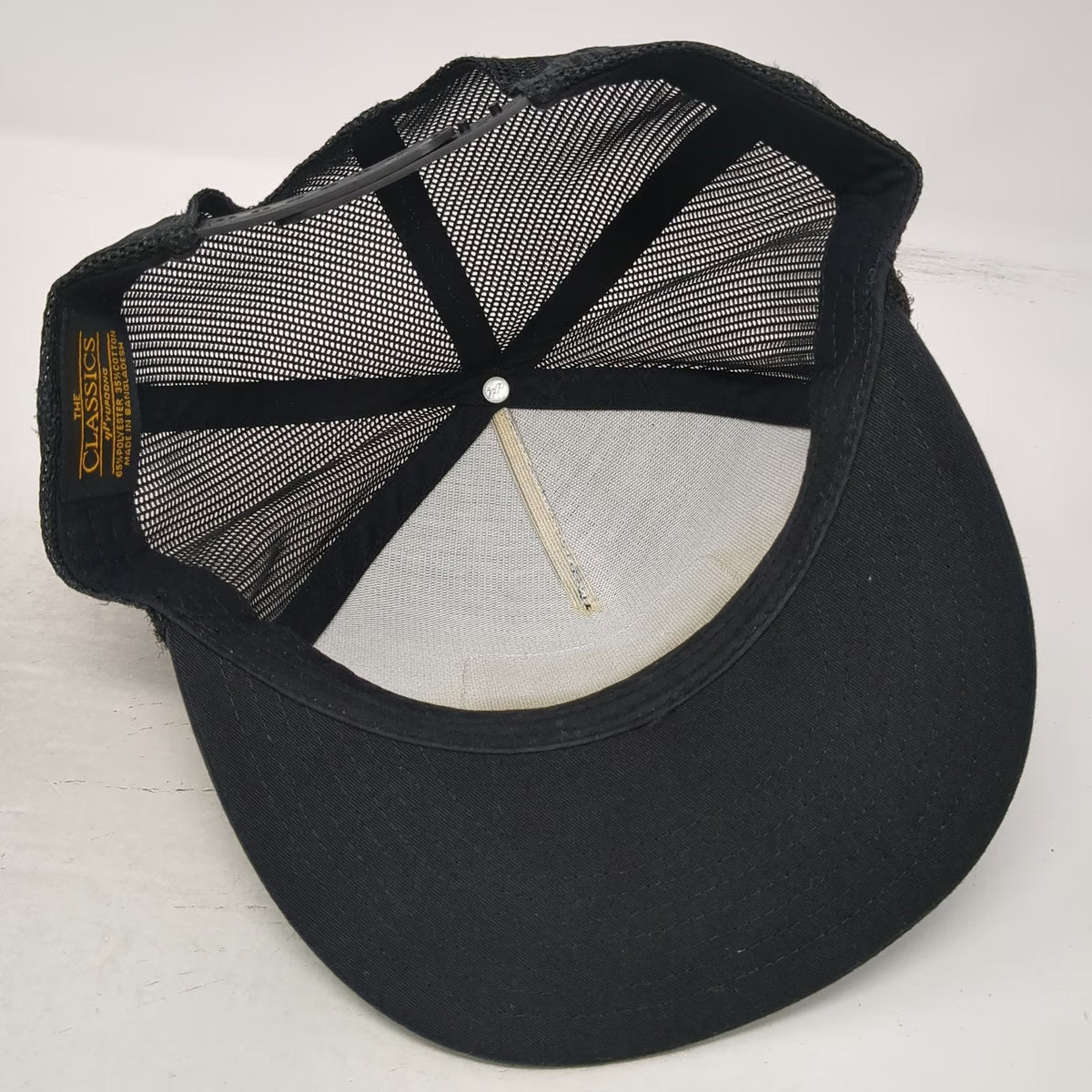 Whiskey Bent Hat Company Trucker Hat Black One Size Rope Mesh Back Logo Snapback