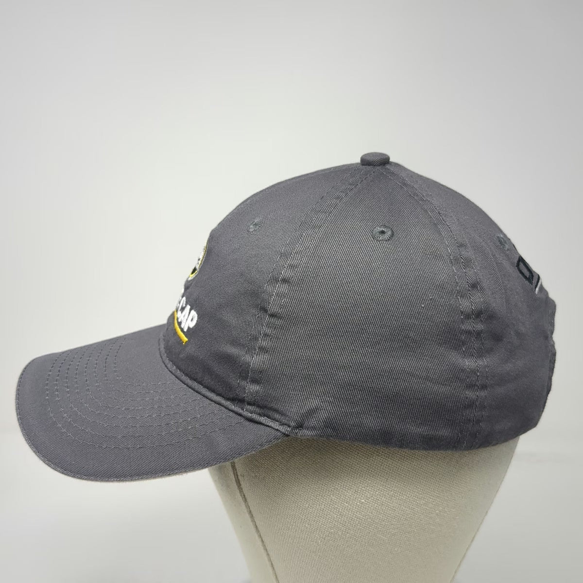 Port & Company White Cap Dow Gray Baseball Cap One Size Strapback Hat Dowsil