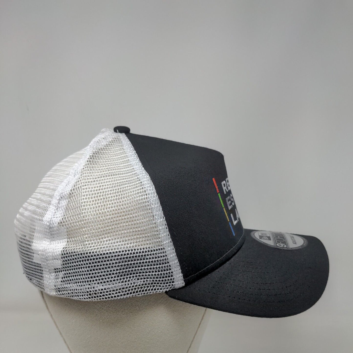 Real Estate Lab Snapback Mesh Back Trucker Hat Black OSFM New Era