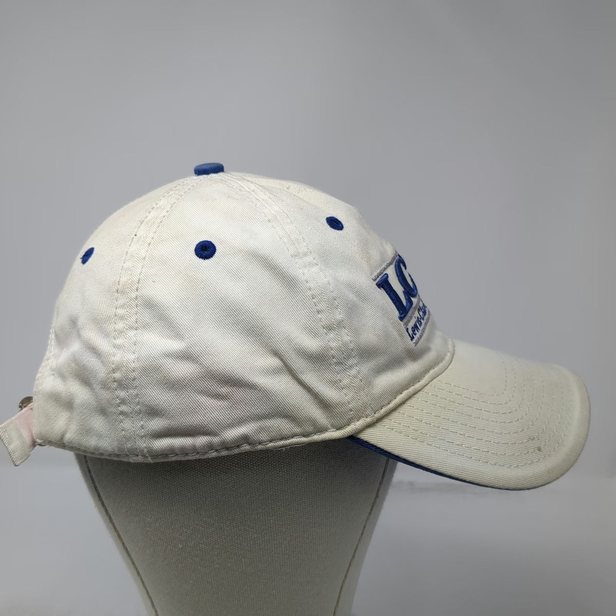 The Game Lewis-Clark State College White Blue Gray Cap Hat One Size Adjustable