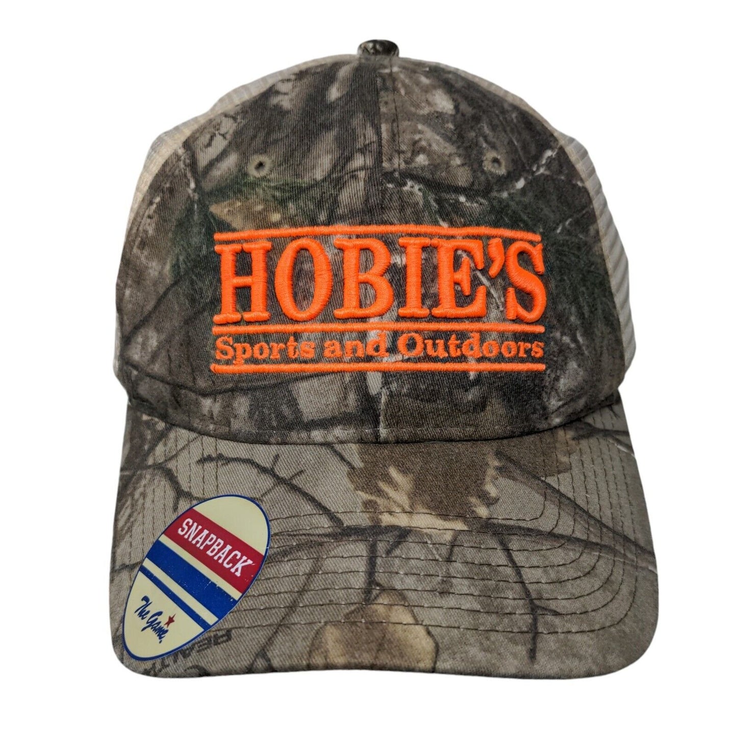 Hobie's Snapback Hat Camo OSFM Trucker Embroidered Mesh Back The Game W/Tags