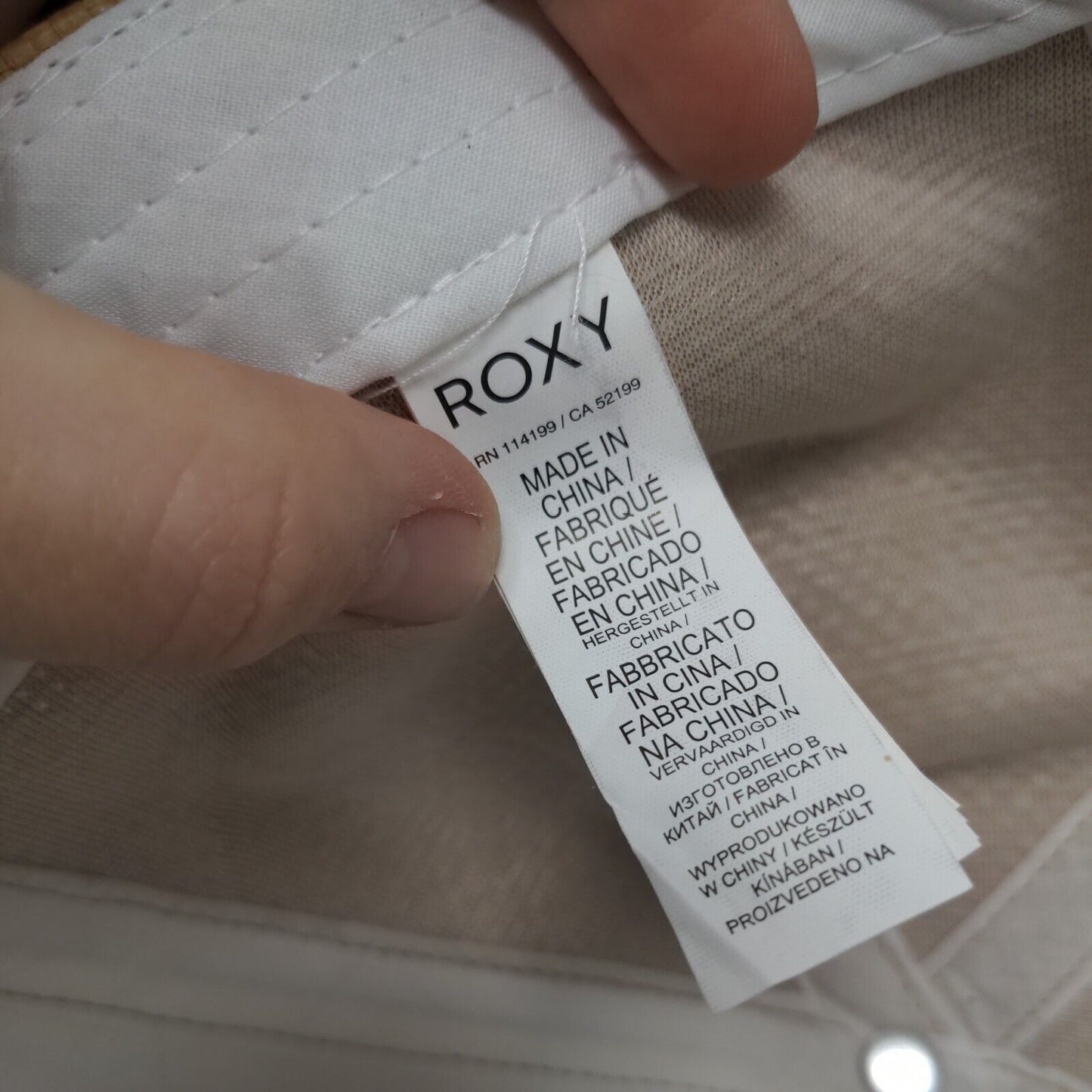 Roxy Strapback Hat Multi One Size Adjustable Colorblock Leather Patch