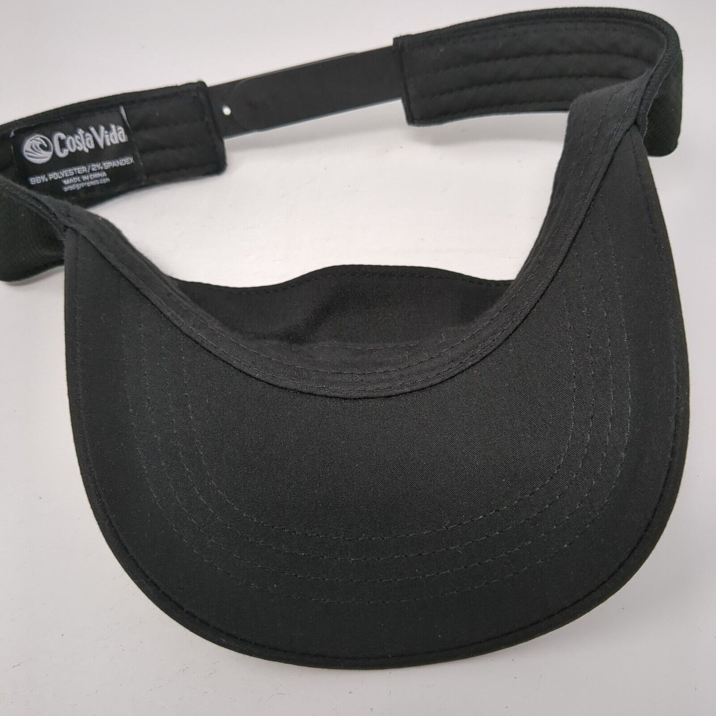 Costa Vida Patch Snapback Sun Visor Hat Black One Size Adjustable