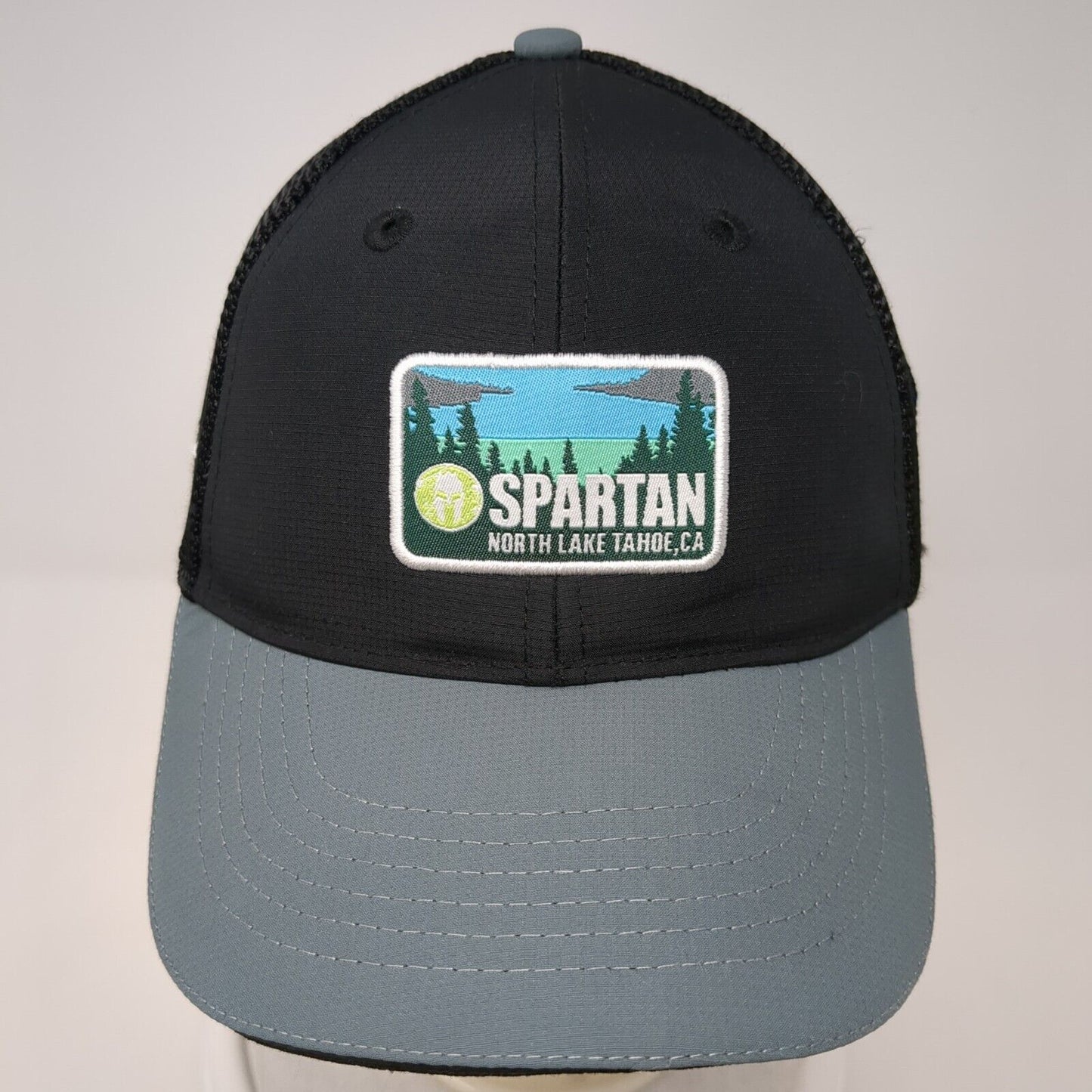 Spartan North Lake Tahoe Snapback Trucker Hat Black One Size Mesh Back