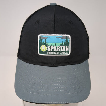 Spartan North Lake Tahoe Snapback Trucker Hat Black One Size Mesh Back