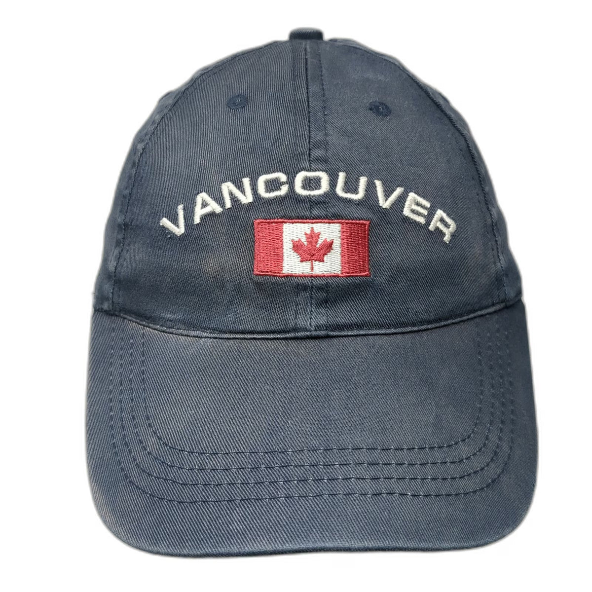 Vancouver Canada Flag Hat Baseball Cap Blue One Size Strapback Cotton Souvenir