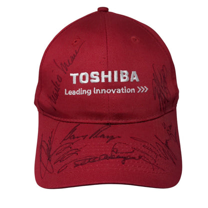 Toshiba Leading Innovation Hat Red OSFA Signed Port & Company 6 Panel