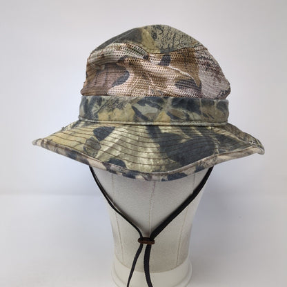 Unbranded Bucket Hat Camo Medium Chin Strap Foldable Mesh Trim Hunting