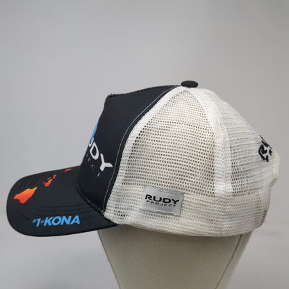 Rudy Project Trucker Hat Black One Size Snapback Hawaii Kona Hibiscus Flower