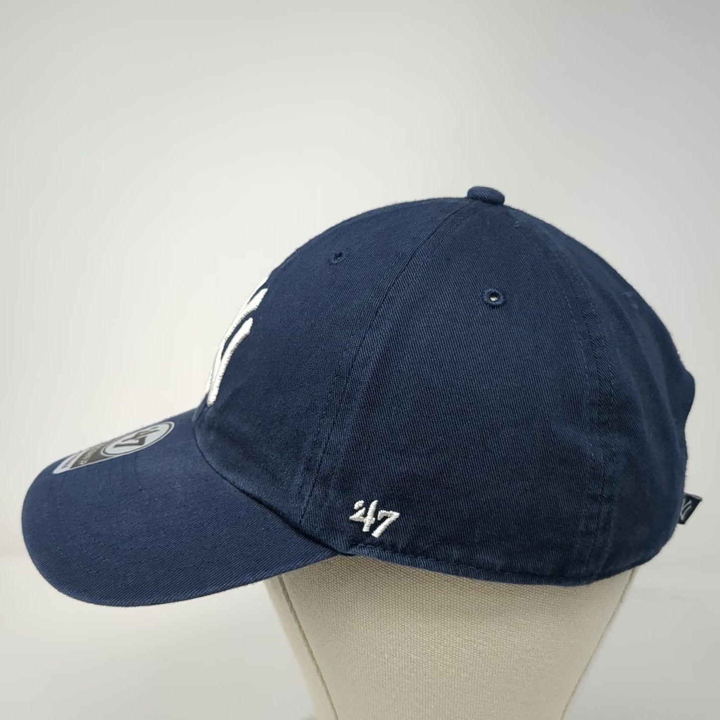 '47 New York Yankees MLB Blue OSFM Baseball Cap Adjustable Strap Clean Up Logo