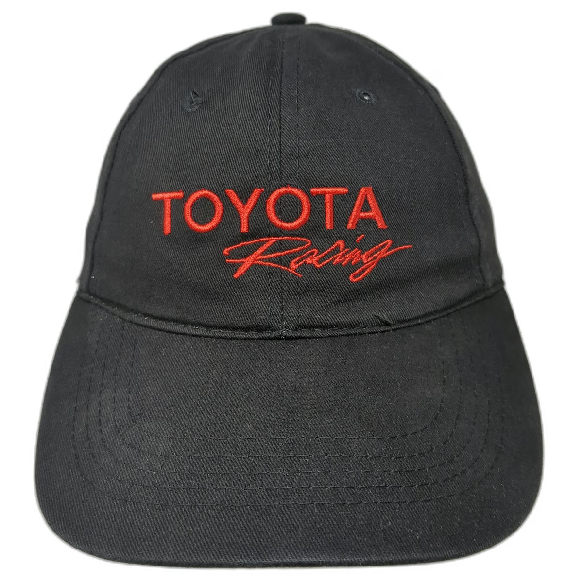 Toyota Racing Baseball Cap Black One Size Adjustable Strapback Embroidered Hat