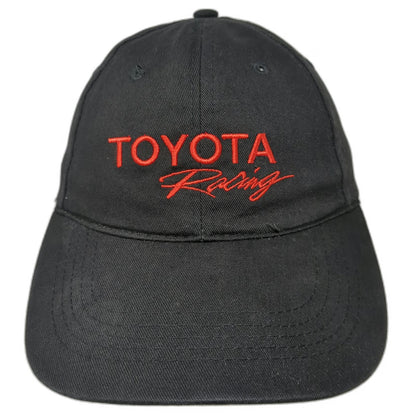 Toyota Racing Baseball Cap Black One Size Adjustable Strapback Embroidered Hat