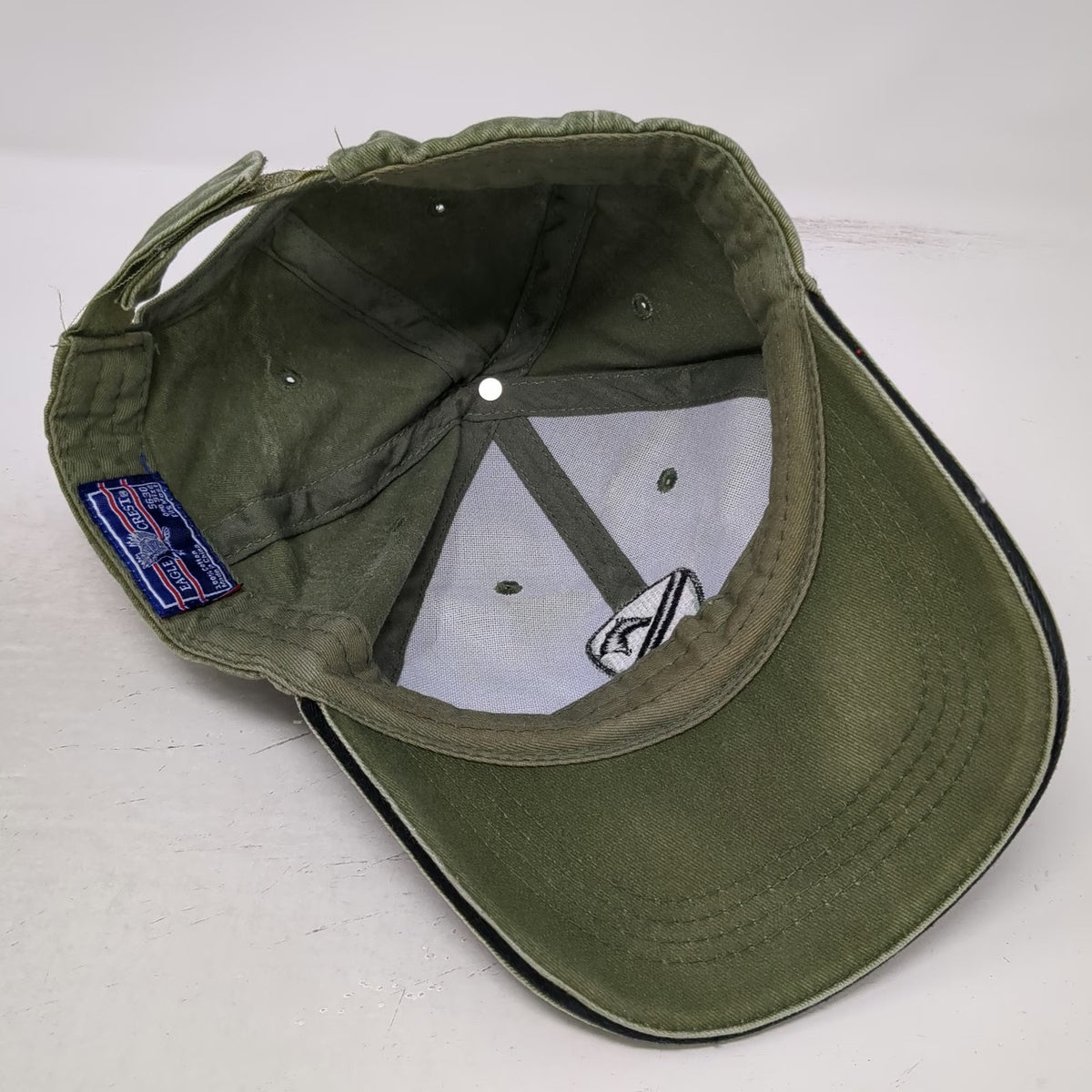 Eagle Crest Baseball Cap Green One Size 1st Cavalry Division Shield Army Hat