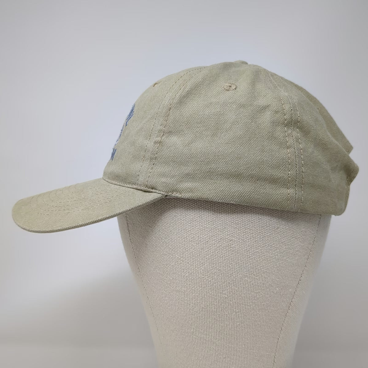 HeadShot Baseball Cap Beige Blue One Size Snow Bowl 1999 Team Slideback Logo Hat