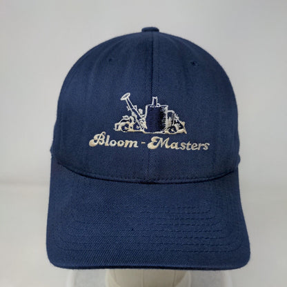Bloom-Masters Fitted Hat Blue Small-Medium Embroidered Flexfit Yupoong