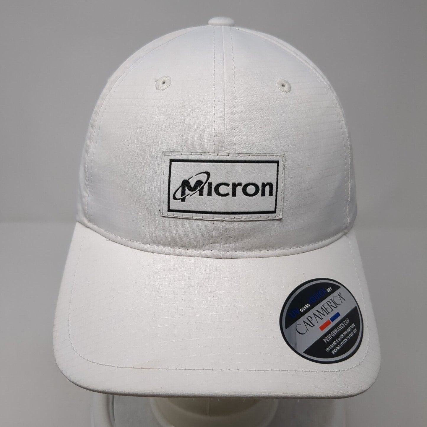 Micron Strapback Hat White One Size Adjustable Cap America Performance