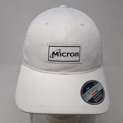 Micron Strapback Hat White One Size Adjustable Cap America Performance