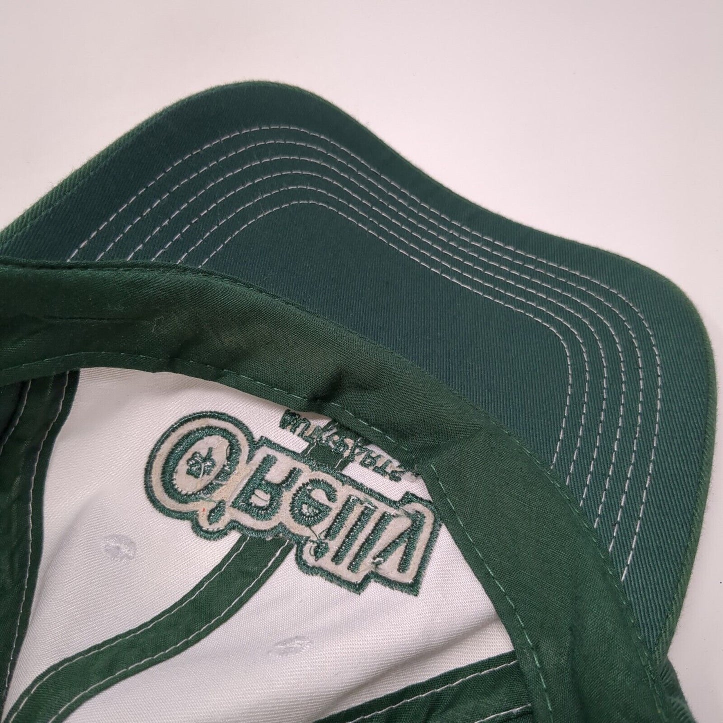 O'Reilly Auto Parts Strapback Hat Green One Size Colorblock Adjustable