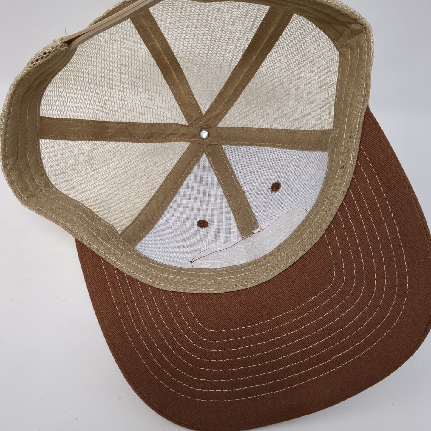 Western Trailers Boise ID Snapback Trucker Hat Brown One Size Mesh Back