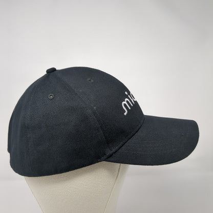 Micron Slideback Hat Black OSFA Adjustable Embroidered 6 Panel Solid