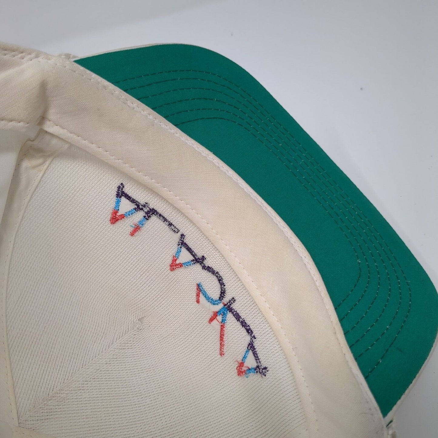 Alaska Snapback Hat White Cream OS Adjustable Embroidered Rope Triangle Headwear