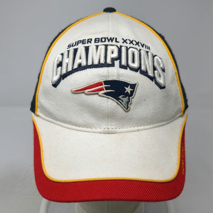 Reebok New England Patriots NFL White One Size Super Bowl XXXVIII Champions Hat