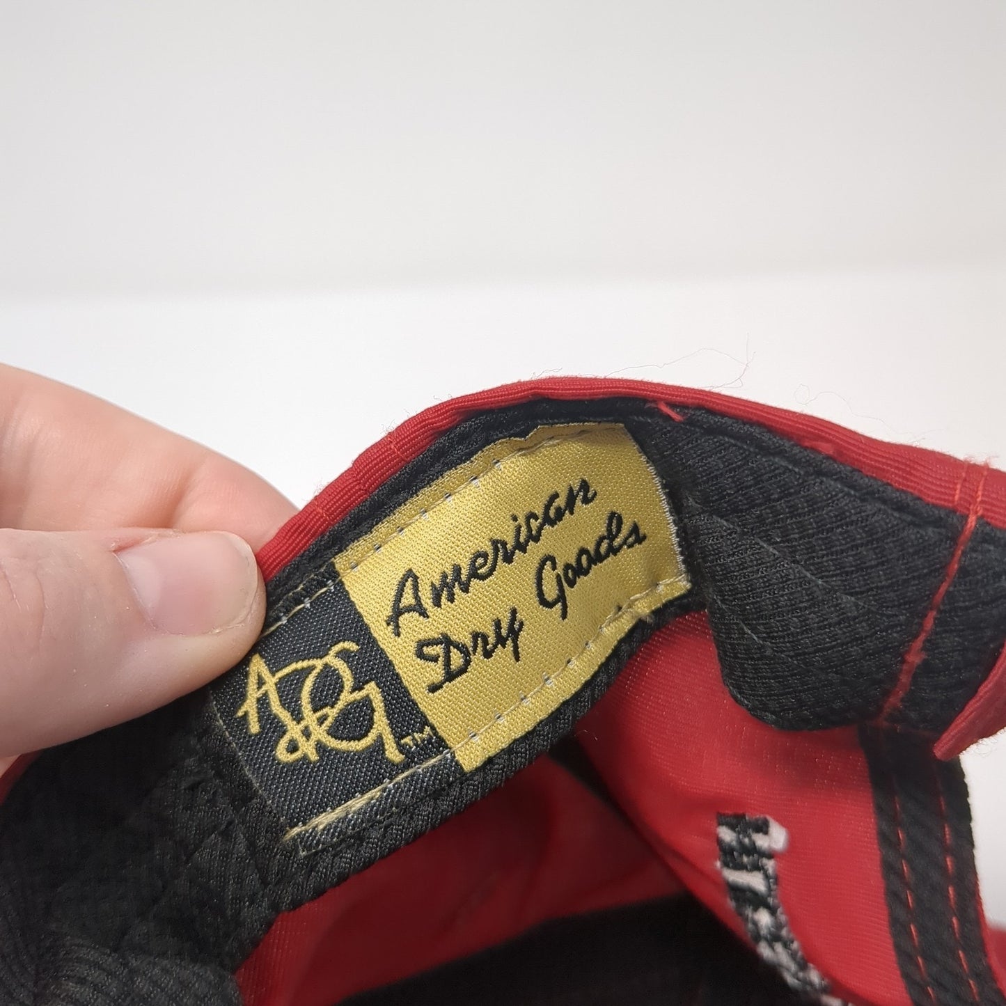 The Deuce Strapback Hat Red One Size Embroidered American Dry Goods