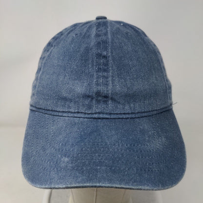 Infinity Strapback Hat Blue OSFM Adjustable Denim Vented Holes 6 Panel Blank