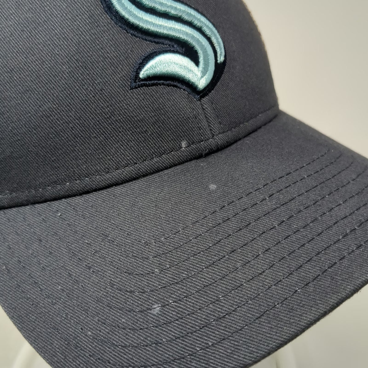 Seattle Kraken NHL '47 Trucker Hat Blue Beige One Size Snapback Mesh Logo Crown