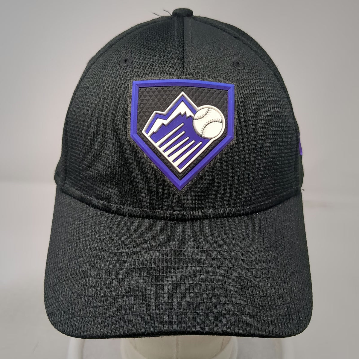 Colorado Rockies MLB New Era Baseball Cap Black L Stretch Fit Shield Logo Hat
