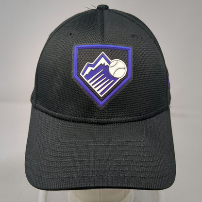Colorado Rockies MLB New Era Baseball Cap Black L Stretch Fit Shield Logo Hat