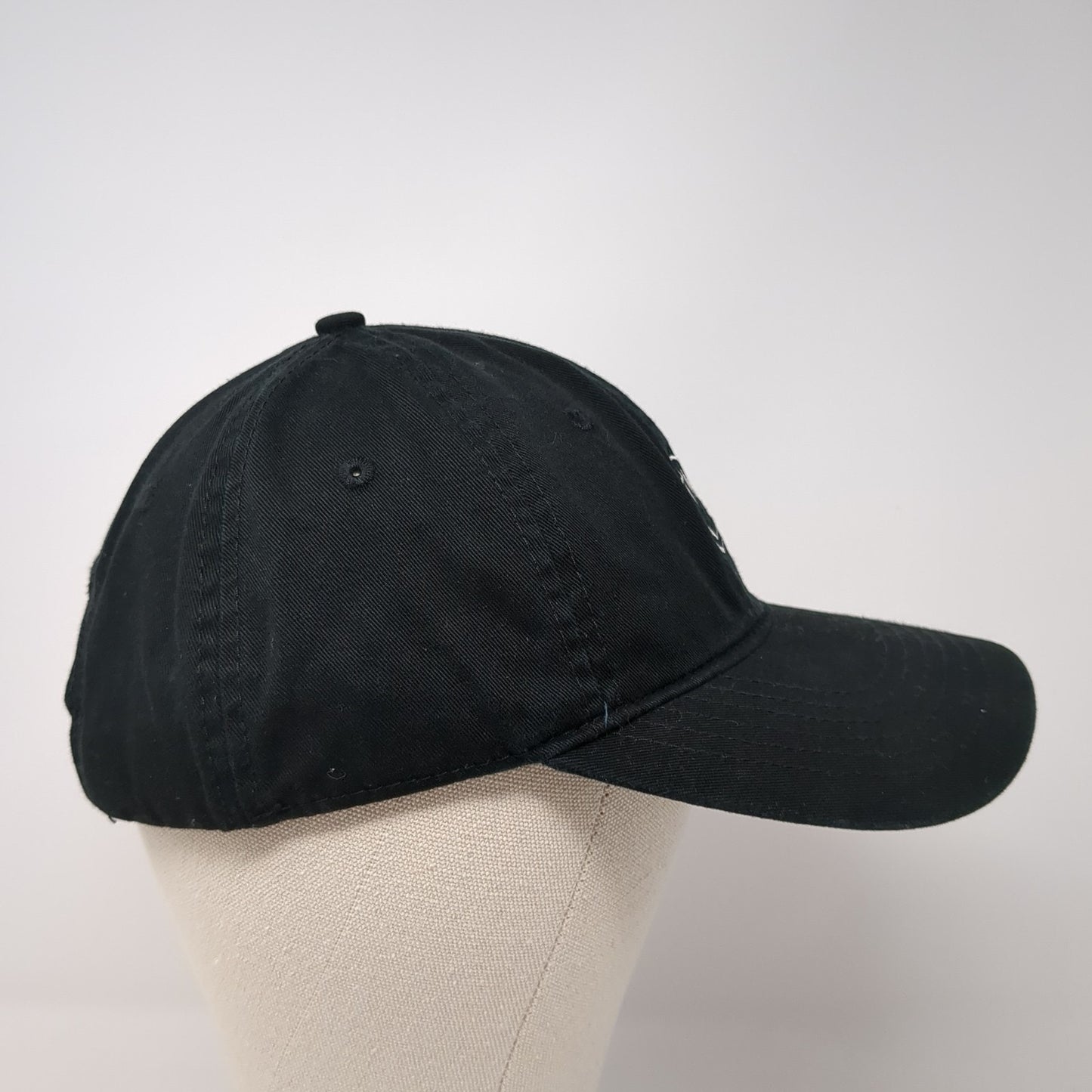 Smiley Face Slideback Hat Black One Size Embroidered Adjustable Outdoor