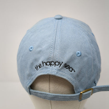 The Happy Sea Slideback Hat Blue OS Adjustable Embroidered Authentic Pigment