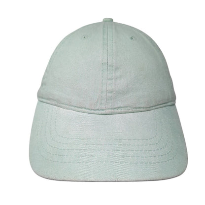 Unbranded Strapback Hat Green One Size Adjustable Vented Holes 6 Panel Blank