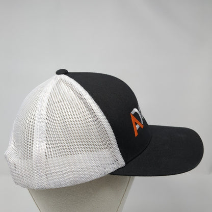 Automated Dairy Snapback Trucker Hat Black One Size Mesh Back 6 Panel