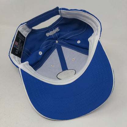 US Kids Golf Tournament Players Association Caddie Strapback Hat Blue One Size