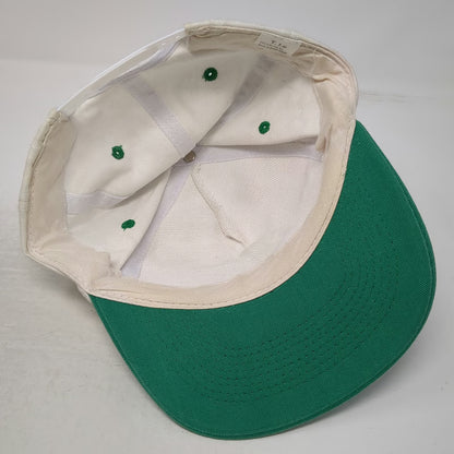 T.I. 5 Panel White Green One Size Snapback Hat Carteret Elks Lodge 2235 BPOE