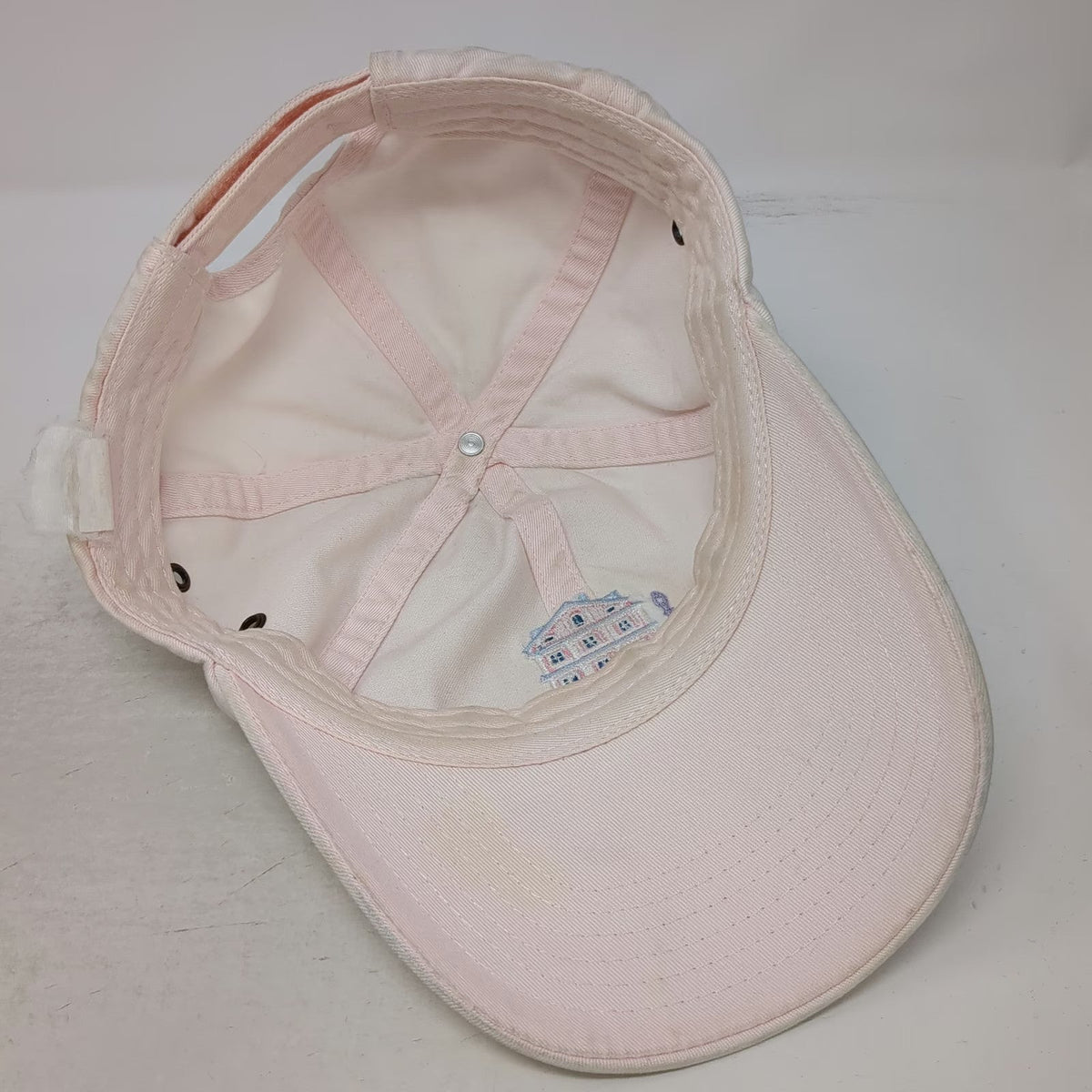 Pink Baseball Cap One Size Cape May Victorian House Embroidery Strapback Hat