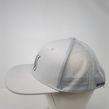 Saaka Snapback Trucker Hat Gray One Size Adjustable Embroidered Mesh Back
