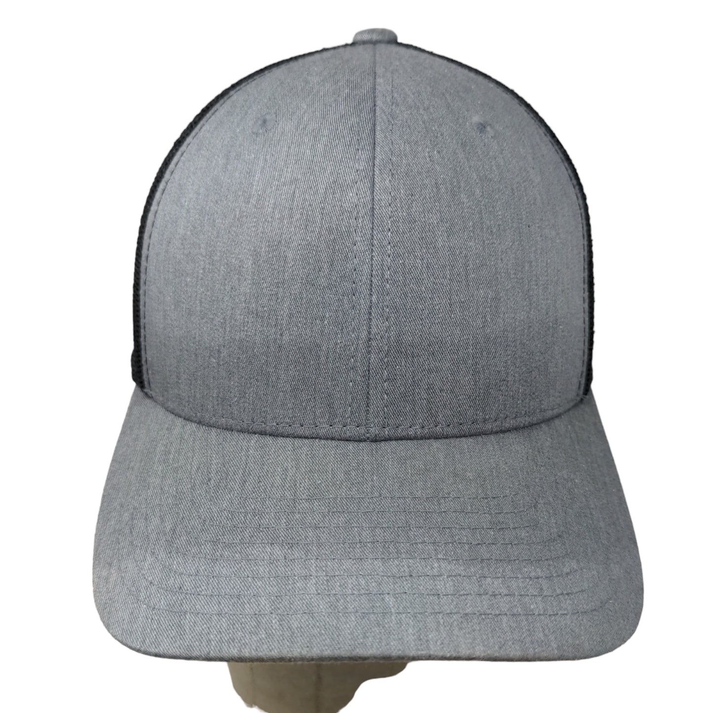 Yupoong Men's Snapback Mesh Back Hat Gray Blank Adjustable Polycotton