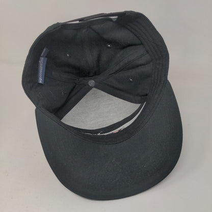 Unbranded Men's Snapback Hat Black Embroidered Gorilla Plaid Logo Cotton